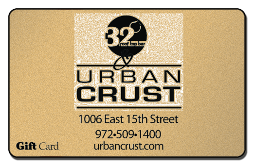 urban crust logo on a tan background